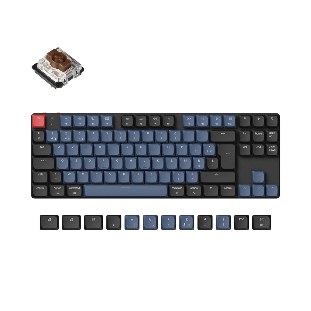 [01401852] K1 PRO QMK RGB - Noir/Sans fil/75%/Switch Marron