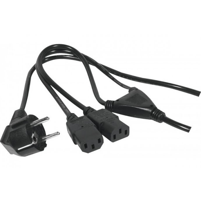 Câble Alimentation 220V Y UC/Ecran Male/2Femelles#