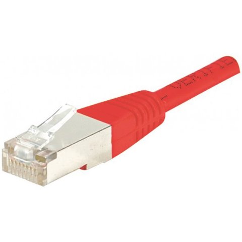[02600082] Câble RJ45 Cat5e F/UTP - 0.5m - Rouge#