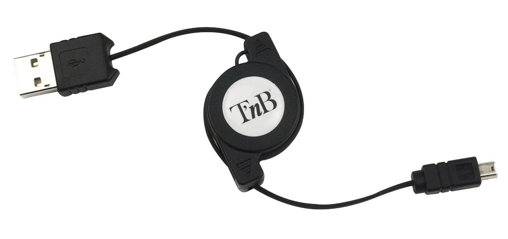 [25067] Chargeur allume-cigare + câble micro-USB rétract.#