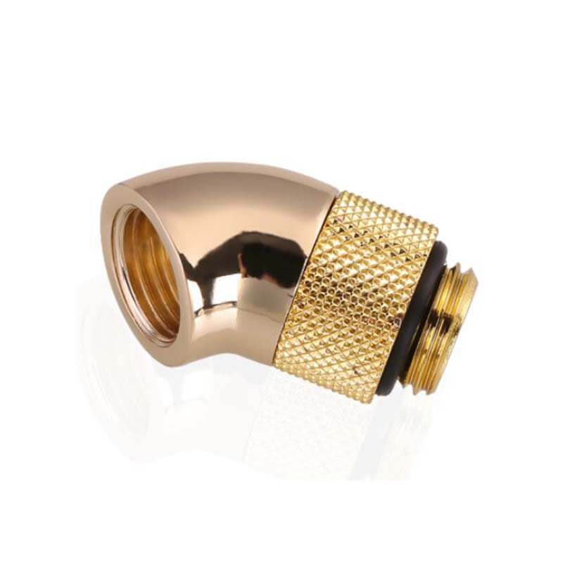 [09300100] Fitting coudé rotatif 45° or - 14mm