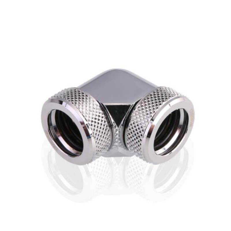 [09300102] Raccord tube rigide 90° argent - 14mm