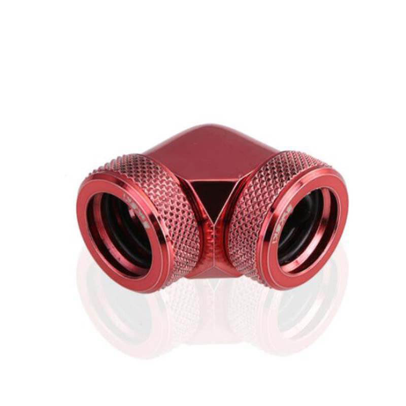 [09300104] Raccord tube rigide 90° rouge - 14mm