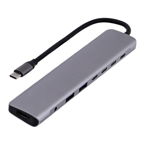 [06501393] iClick Hub USB-C/8 ports/Gris
