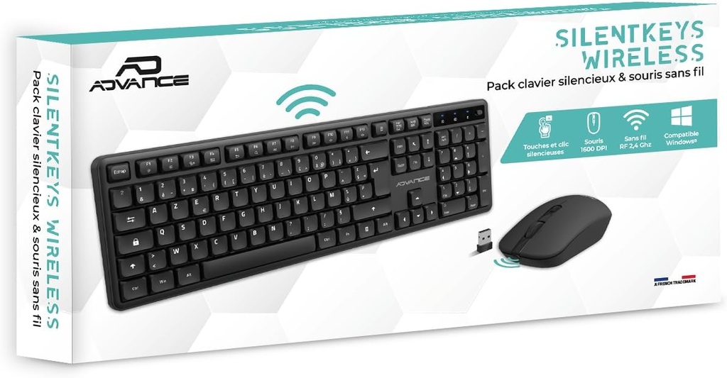 [07200197] SILENTKEYS WIRELESS PK CLAVIER + SOURIS CLS-4100RF
