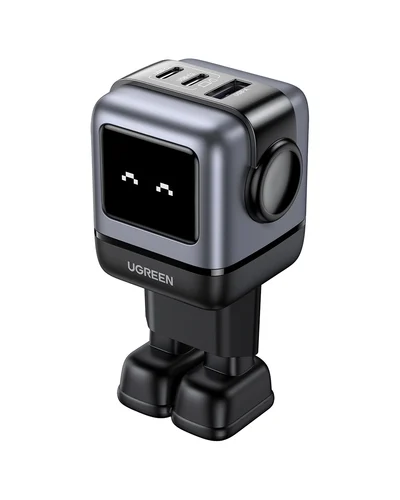 [02503118] Chargeur secteur robot 3 ports - 65W - Gris/Noir