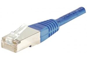 [52057] Patch RJ45 cat5E FTP 15cm bleu