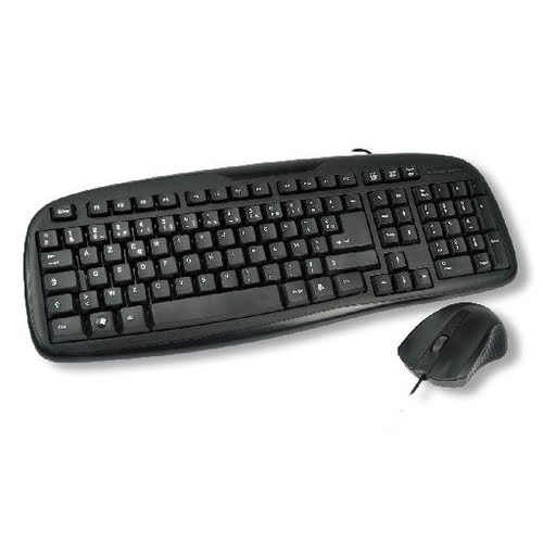 [01400116] Kit clavier+souris USB Noir