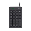 Pavé numérique filaire XALAS USB - Noir