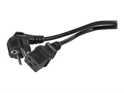 Cordon d'alimentation CEE7 / C19 noir - 3,0 m