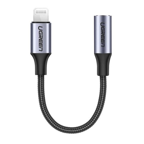 Câble Lightning vers Jack 3,5/Tressé/10cm/Noir