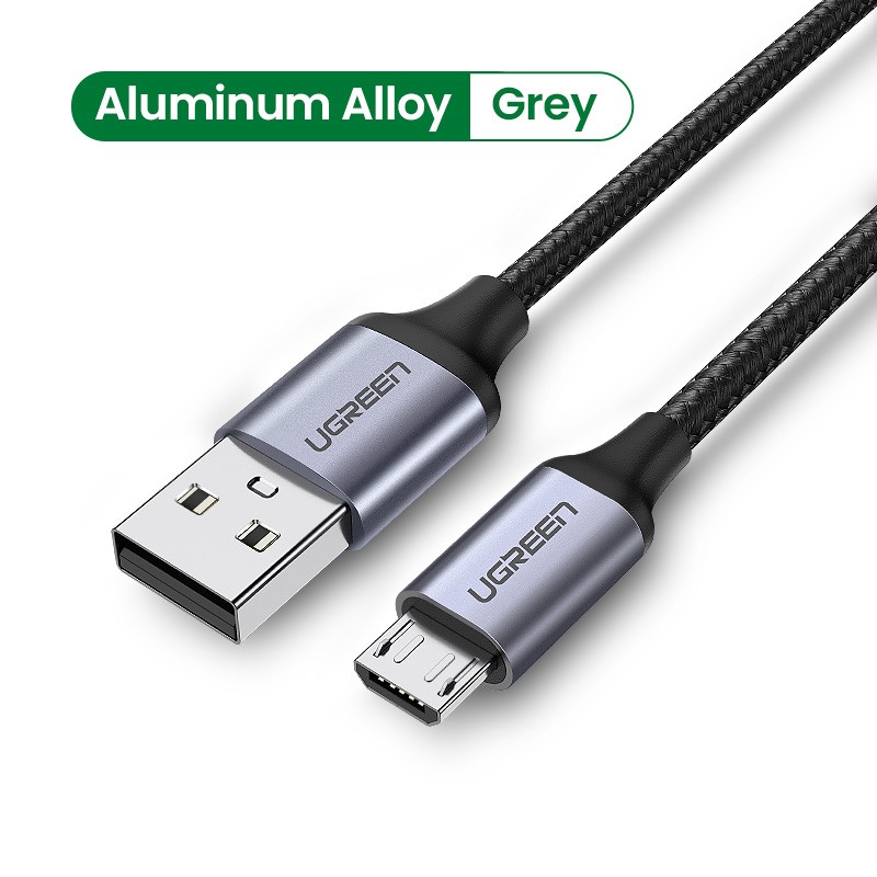 Câble Micro USB vers USB 2.0A/Tressé/1m/Noir