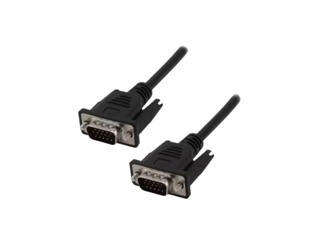 Câble VGA HD15 Mâle/Mâle - 2m - Noir