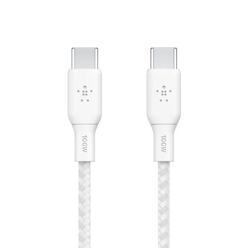 Câble USB-C vers USB-C - 2m - 100W - Blanc