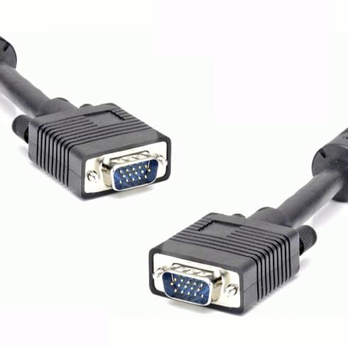 Câble SVGA M/M Blindé et Ferrite - 10m