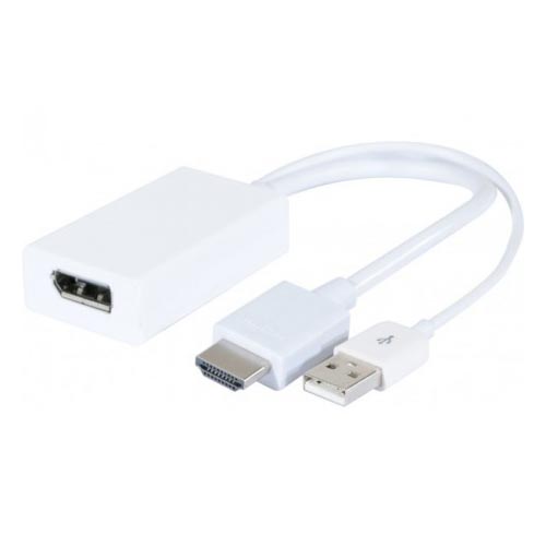 Adaptateur HDMI 1.4 M + USB vers DP 1.2 F - 14cm