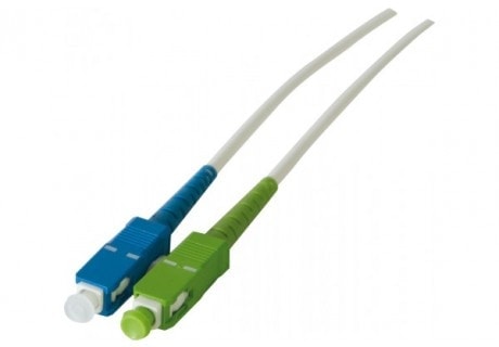 Cordon simplex fibre optique OS2 LS0H APC/UPC 3,0m