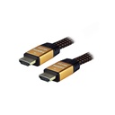 Câble HDMI 2.0 Highspeed+Eth. tressé mâle/mâle-3m