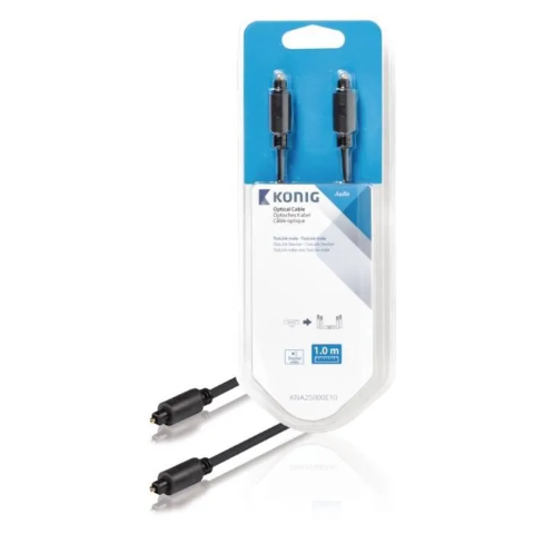 Câble optique Toslink mâle/mâle - 1m - Gris