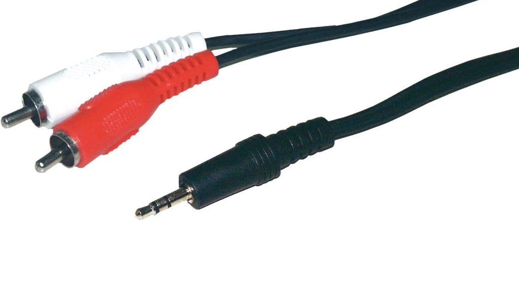 Câble audio Jack 3.5mm/2xRCA mâle/mâle - 1.5m