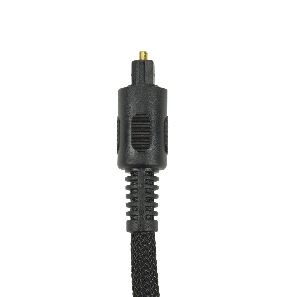 [06800044] Câble Toslink HQ mâle/mâle - Tressé - 1m - Noir