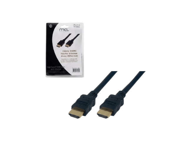 Câble HDMI HighSpeed+Ethernet mâle/mâle - 2m-Noir