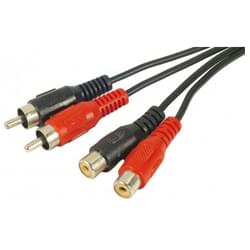 Câble Audio 2xRCA mâle/femelle - 10m#