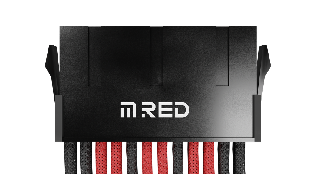 [10500018] Kit ext. 7 Câbles tressés Ultimate - Noir Rouge