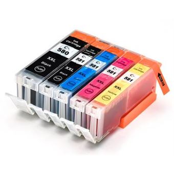 [02105386] Pack cartouches PGI-580XXL BK + CLI-581 BK/C/M/Y