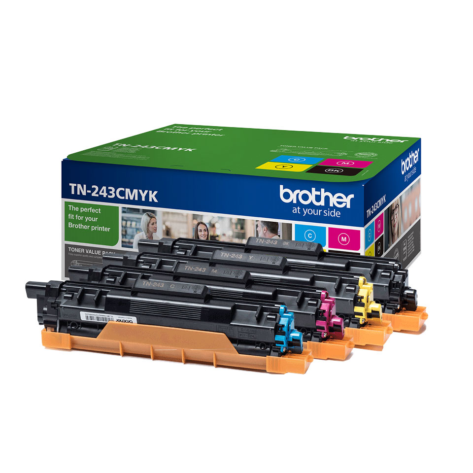 Pack de 4 Toners Noir et Couleurs - TN243CMYK