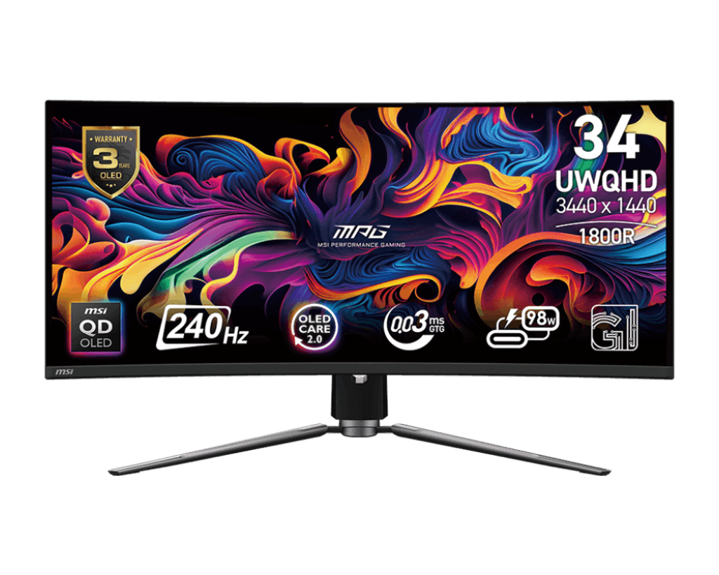 34" CURVE QD-OLED UWQHD/240Hz/0.03ms/HDR/USB-C