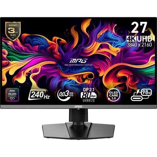 MPG 26.5" 4K QD-OLED/240Hz/0.03ms/Pivot/G-SYNC