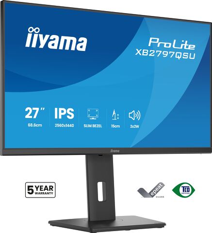 XB2797QSU-B1 27" QHD/75Hz/1ms/Pied réglable/Pivot