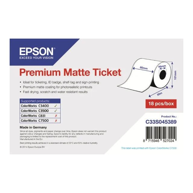 [213813] Rouleau Papier matte 80mmx50m - C33S045389