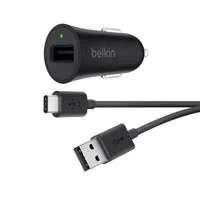 [02500072] Chargeur allume-cigare USB + câble USB-C - Noir