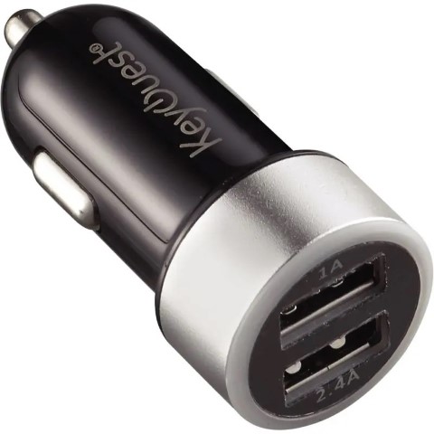 [02500607] Chargeur allume cigare - 2xUSB - Noir/Gris