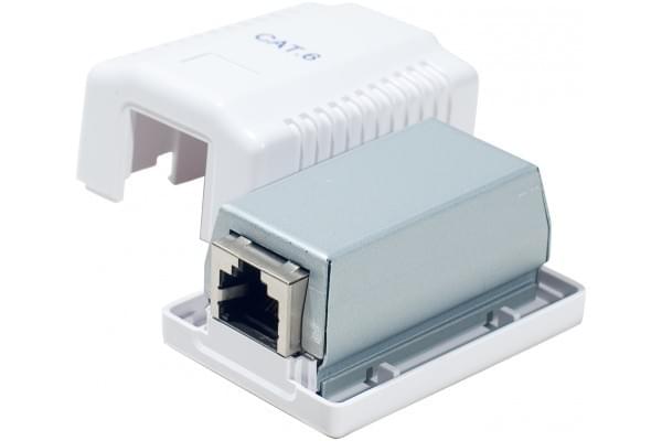 Boitier Mural CAT6 - 1 RJ45 blindé