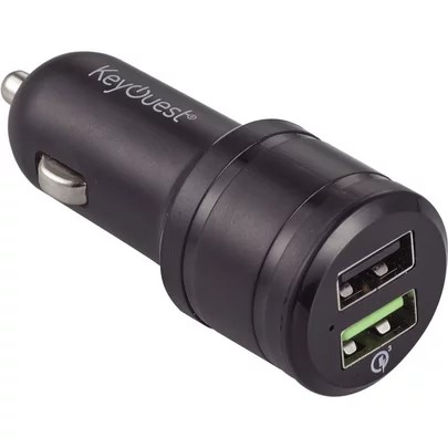 [03001496] Chargeur allume cigare - 2xUSB - Noir#