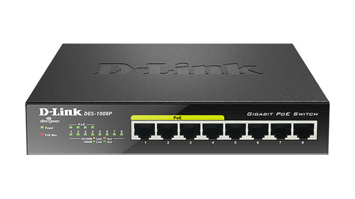 [17145] 8 Ports 10/100/1000Mbps DGS-1008P (4 POE)