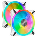 Kit x2 iCUE QL140 RGB Blanc 140mm - CO-9050106-WW