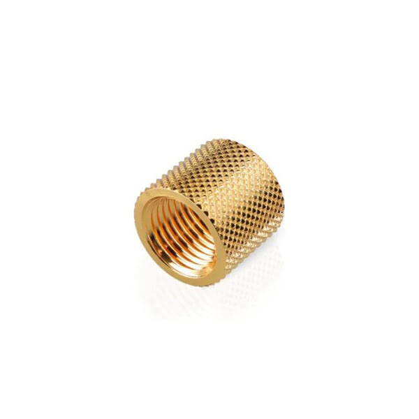 Raccord tube rigide droit or - 14mm