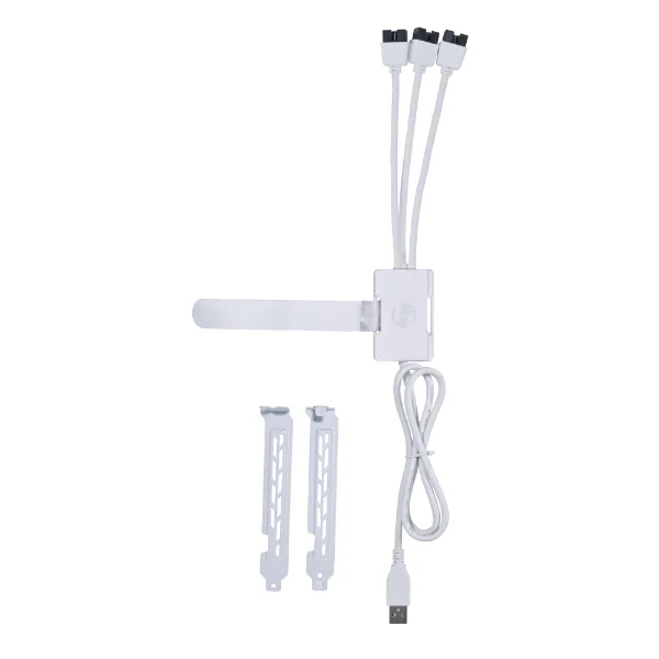 [05900883] Hub USB 2.0 1 vers 3 - Blanc#