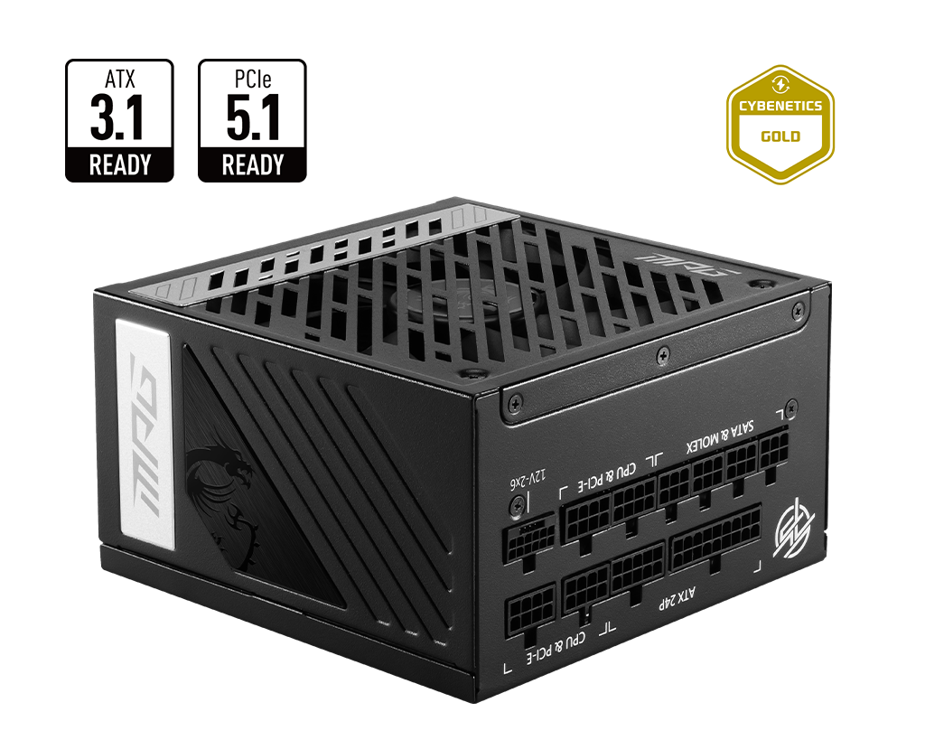 [01201233] ATX 850W - 80+ Gold - MPG A850GS PCIE5 Noir