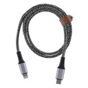 Câble USB-C/Lightning - 1,5m - nylon RPET - Noir