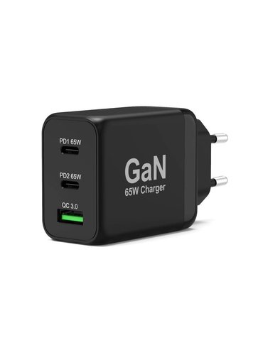 Chargeur mural 65W - USB-C/USB-A - Noir