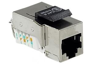 Embase RJ45 courte cat.6 STP Blindée
