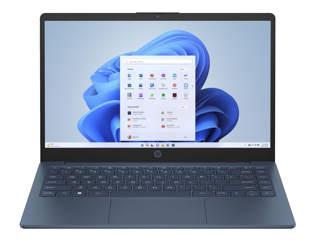 [504030904A] HP 14-ds0015nf bleu (A4-9120e/4G/64SSD/10H) A (8h30)