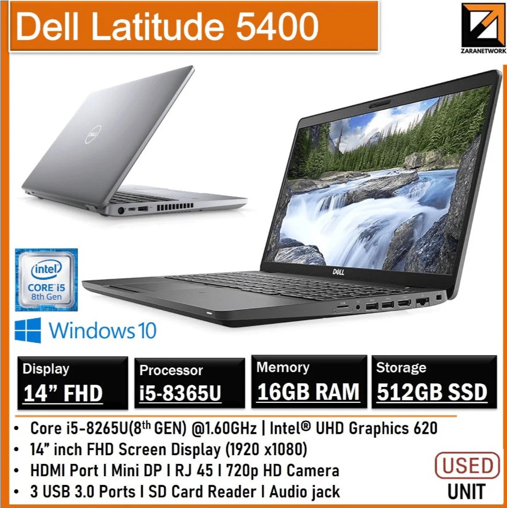 [504030870M] Dell 5400 (i5-8365/8G/256M2/11P) FHD B- (9h10)