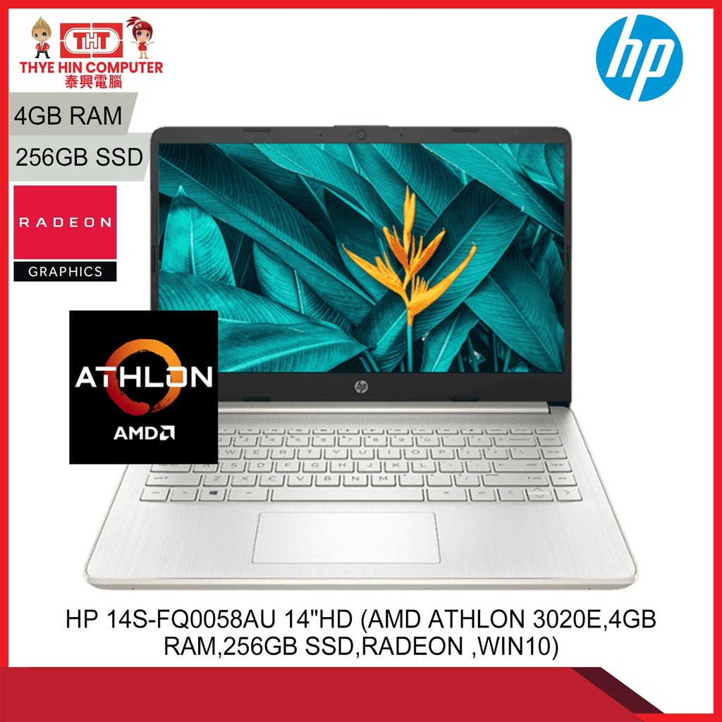 [504030903] HP 14s-fq0071nf Blanc (Athlon 3020e/4Go/128SSD) Qwerty A+ (8h37)