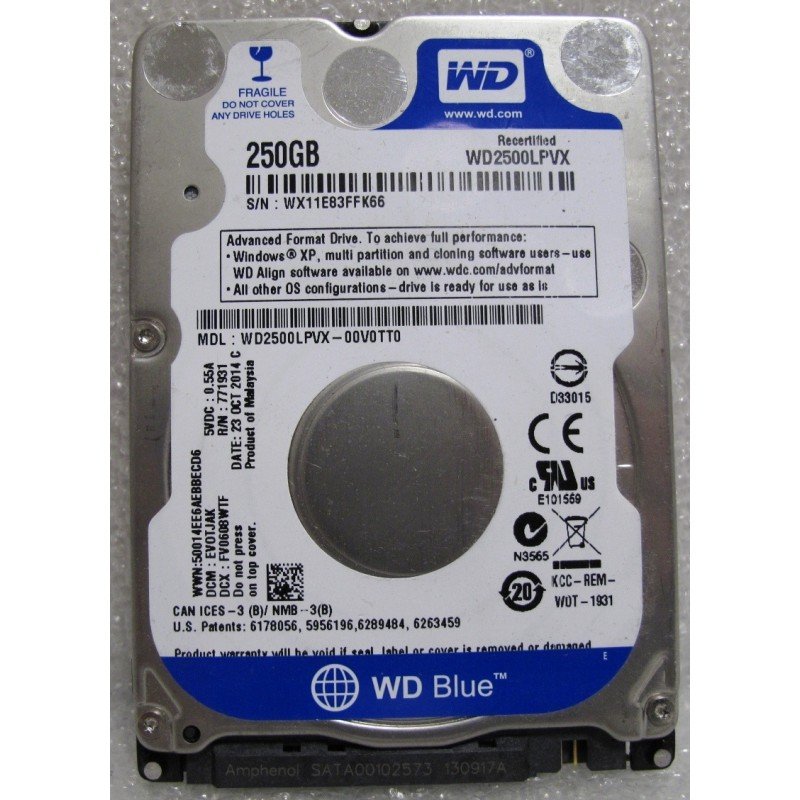 [100030214] DDur Occasion 2.5 1To Sata 5400t (1600h, testé, gar3mois